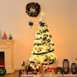 150cm Künstlicher Weihnachtsbaum, Tannenbaum mit Metallständer
