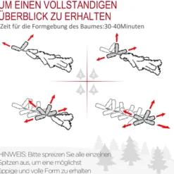 180 cm Weihnachtsbaum Künstlich Naturgetreu Dichte Zweige Kunsttanne Grün