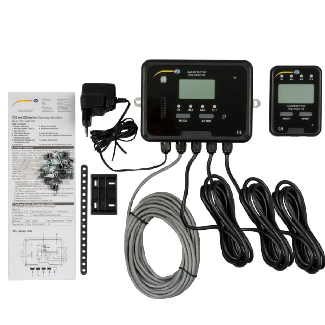 CO2 / O2 Gaswarnanlage PCE-WMM 100