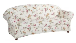 Corona Sofa 2,5-Sitzer Flachgewebe weiß