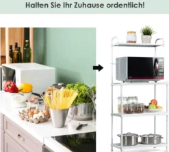 COSTWAY Küchenregal 4-stufig