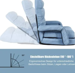 COSTWAY Klappsofa verstellbar, Bodensofa gepolstert