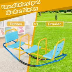 COSTWAY 3 Sitzer Schaukelwippe, Gartenwippe bis 100 kg belastbar