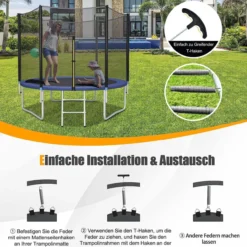 COSTWAY 20 Stück Trampolin Ersatzfedern 140mm