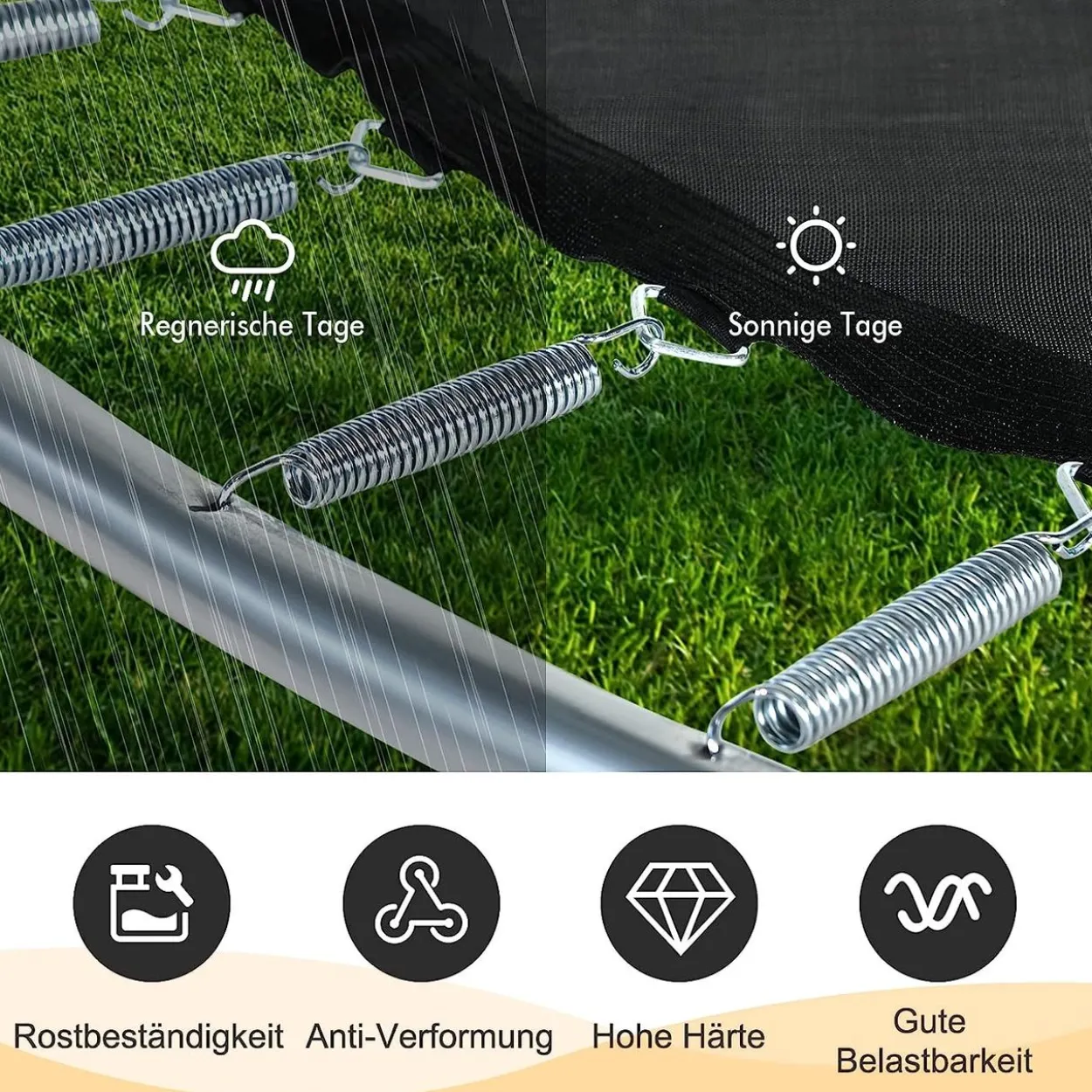 COSTWAY 20 Stück Trampolin Ersatzfedern 140mm