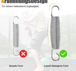 COSTWAY 20 Stück Trampolin Ersatzfedern 140mm