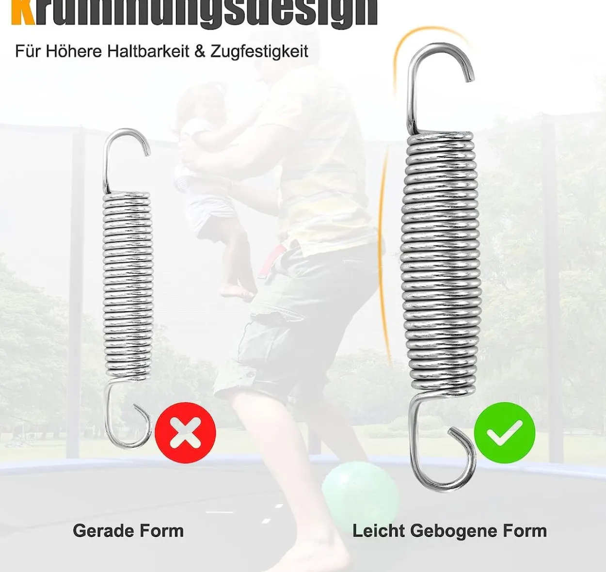 COSTWAY 20 Stück Trampolin Ersatzfedern 140mm