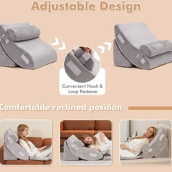 COSTWAY 6-teiliges orthopädische Kissen-Set