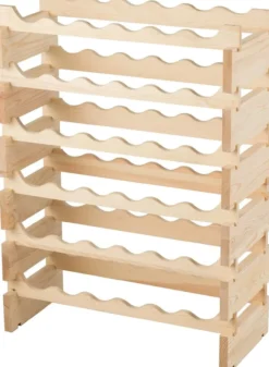 COSTWAY Weinregal Holz, Stapelbares Weinständer