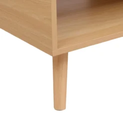 Couchtisch, ca. 120 x 60 x 40 cm - Eiche & Weiß