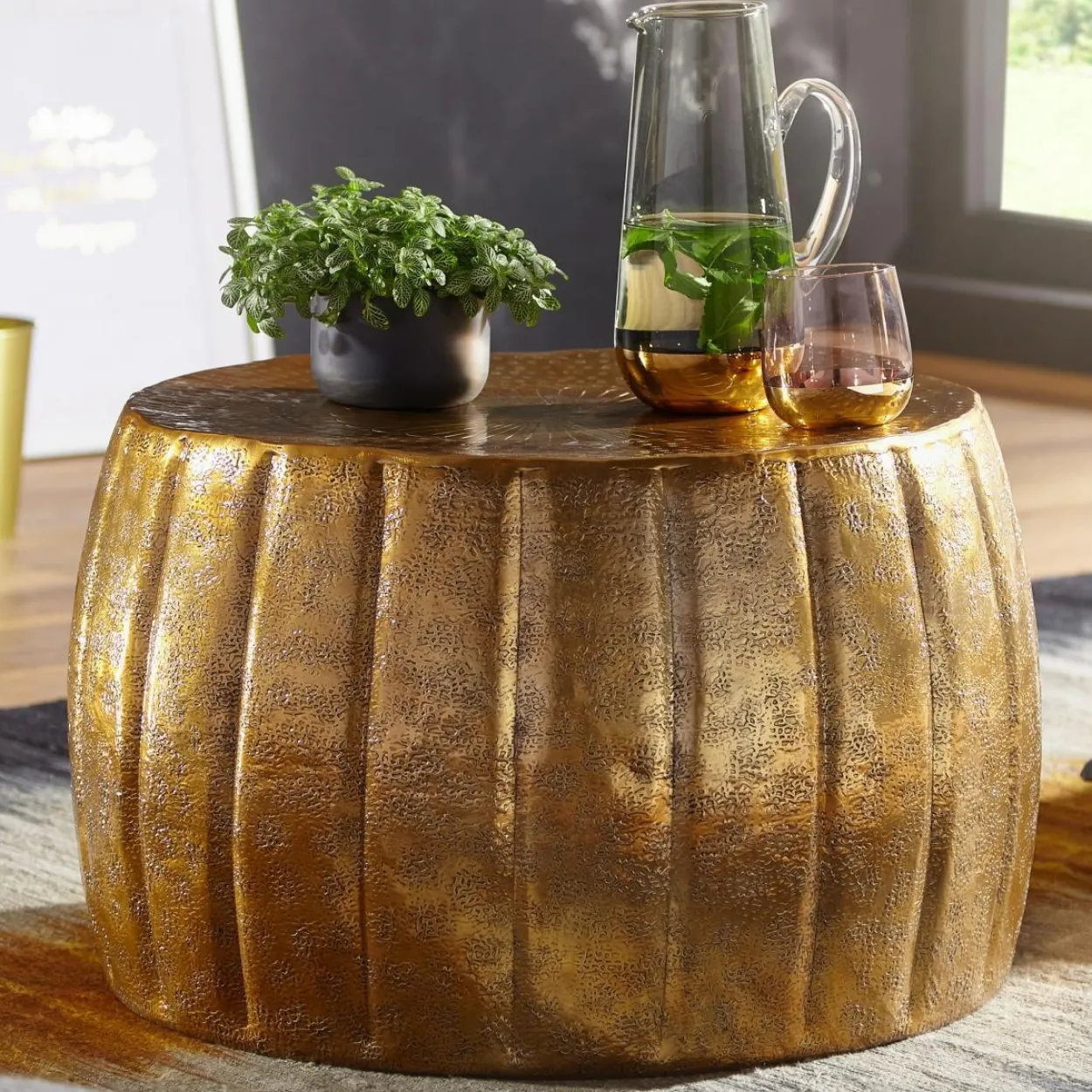 Couchtisch JAMAL 60x36x60 cm Gold