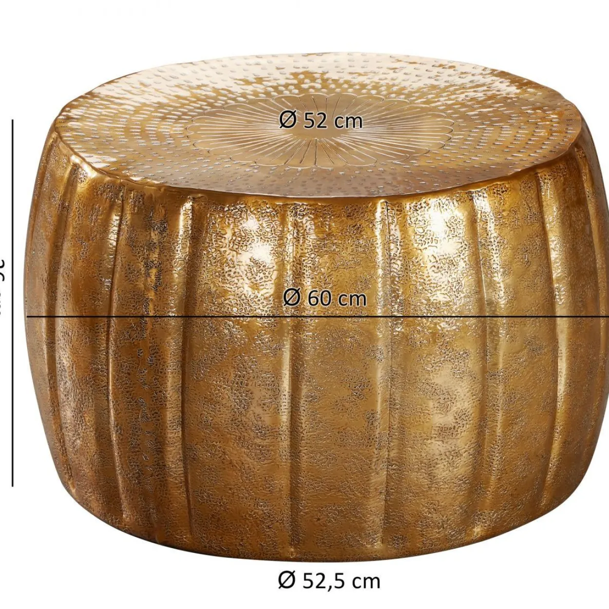 Couchtisch JAMAL 60x36x60 cm Gold