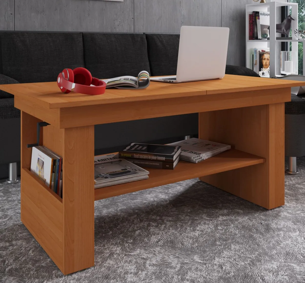 Couchtisch "Kobila" höhenverstellbar Buche