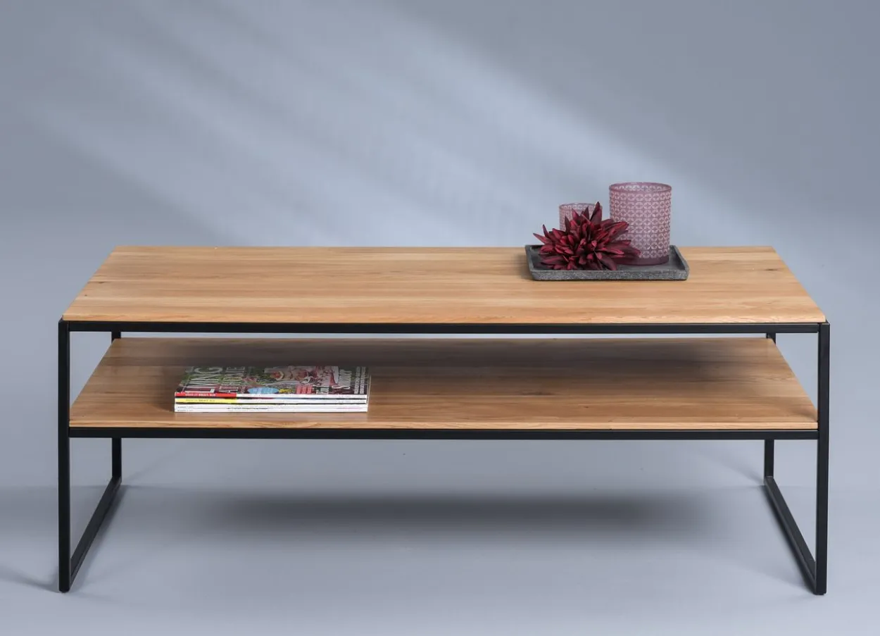 Couchtisch "Mika 3" in Wildeiche massiv