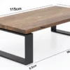 Couchtisch Sheesham 115x35x60 cm