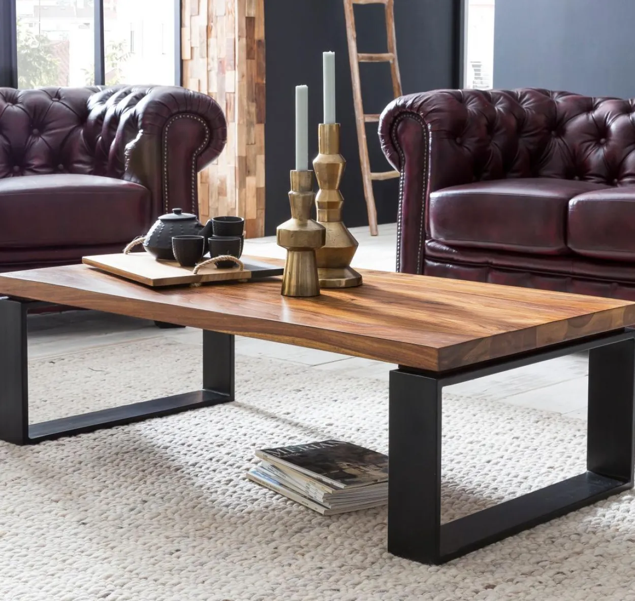 Couchtisch Sheesham 115x35x60 cm