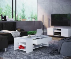 Couchtisch Tindus Weiß/Weiß