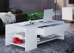 Couchtisch Tindus Weiß/Weiß
