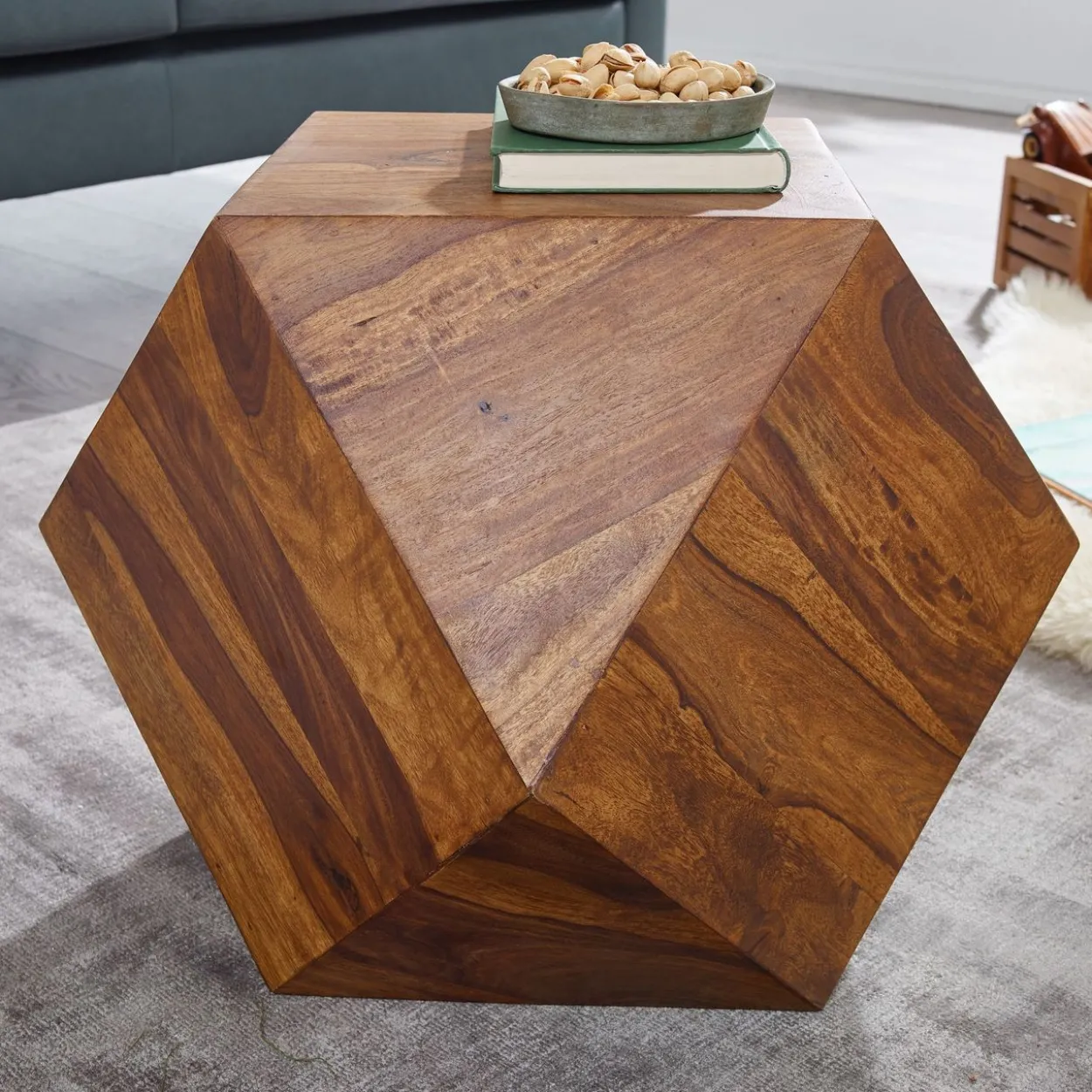 Couchtisch 57 x 57 x 43 cm Braun