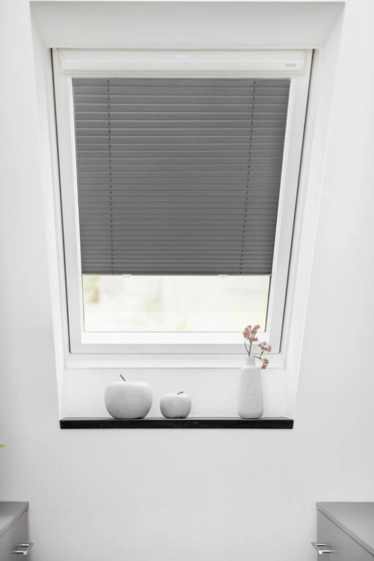 Dachfenster Plissee - Grau 59,3 x 100 cm