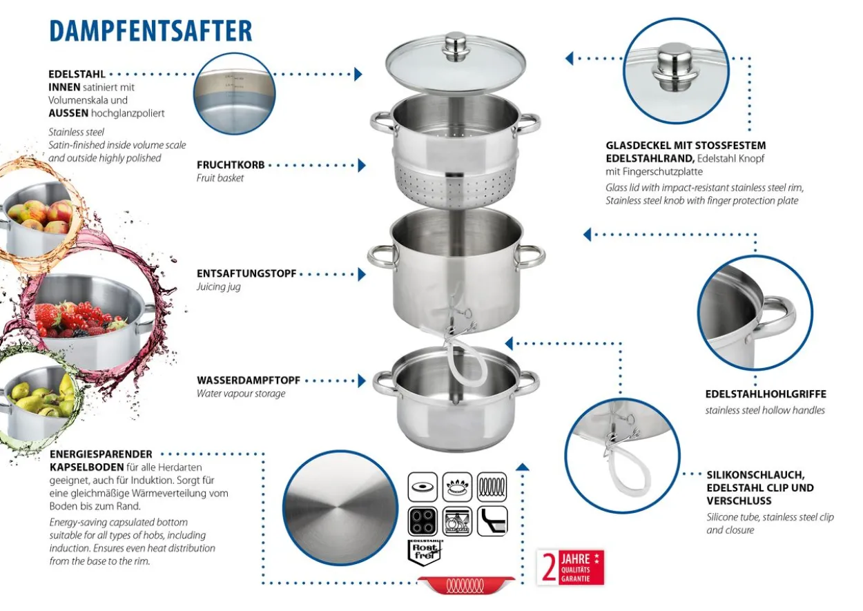 Dampfentsafter 26cm / 13,3 L