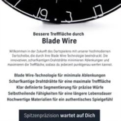 Dartscheibe inkl, Surround GOOD DARTS - Dartscheibe FINISH Modern mit Surround