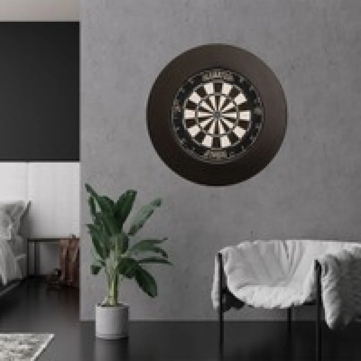 Dartscheibe inkl, Surround GOOD DARTS - Dartscheibe FINISH Modern mit Surround