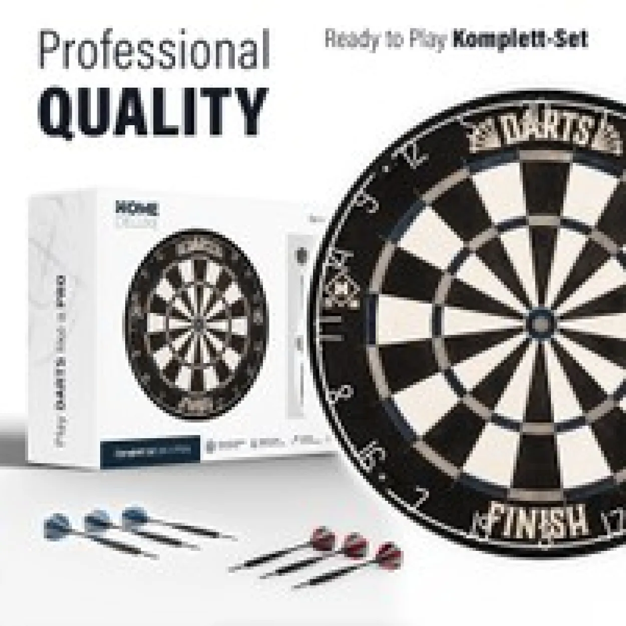 Dartscheibe inkl, Surround GOOD DARTS - Dartscheibe FINISH Modern mit Surround
