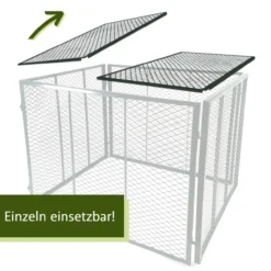 Deckel für Metallkomposter 107x54 cm grün, zweiteilig aus Stahl