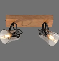 Deckenleuchte GREEN LANGSTRÖM, 2x E14/10Watt max., Holz-natur