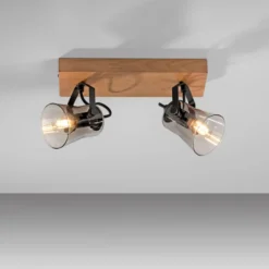 Deckenleuchte GREEN LANGSTRÖM, 2x E14/10Watt max., Holz-natur