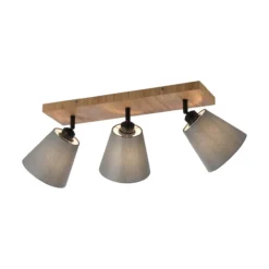 Deckenleuchte GREEN MICHEL, 3x E27/40Watt max., Holz-natur