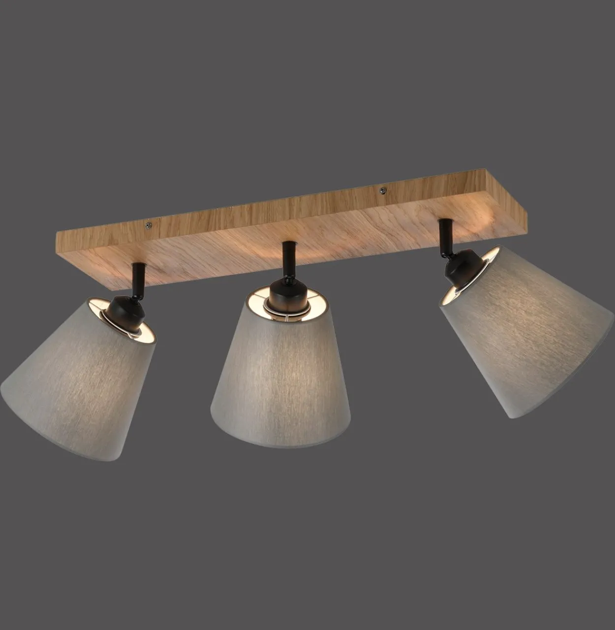 Deckenleuchte GREEN MICHEL, 3x E27/40Watt max., Holz-natur