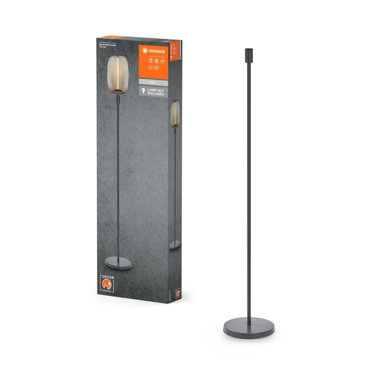 DECOR STICK FLOOR TALL 1XE27 DG LEDV