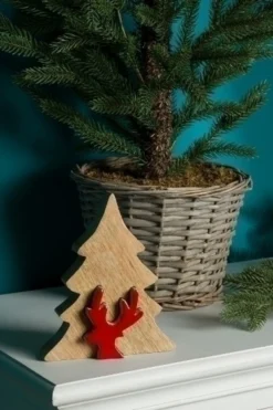 Deko Puzzle Baum mit Renntier, mittel