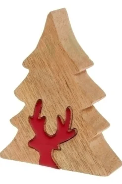 Deko Puzzle Baum mit Renntier, mittel