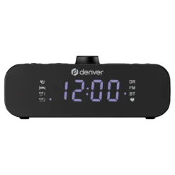 Denver DAB+ Digitalradio Bluetooth 5.0 Wecker USB-C Ladeport Dual-Alarm LED