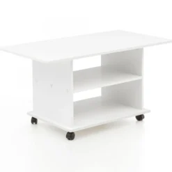 Design Couchtisch 95 x 51 x 54,5 cm Weiß