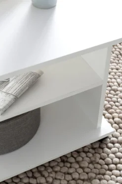Design Couchtisch 95 x 51 x 54,5 cm Weiß