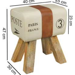 Design Turnbock Sitzhocker CANVAS Braun