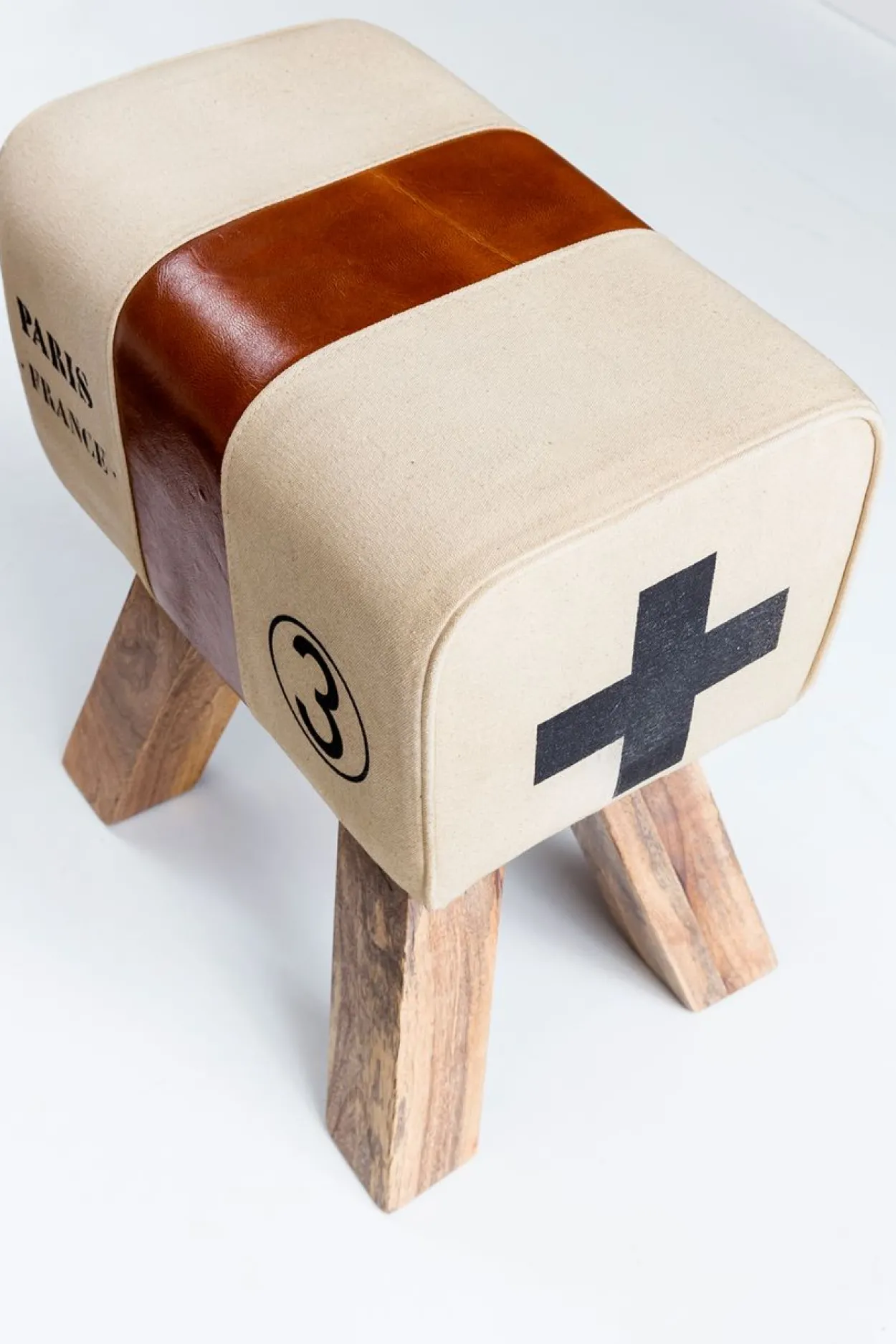Design Turnbock Sitzhocker CANVAS Braun
