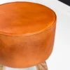 Design Turnbock Sitzhocker Echtleder Braun