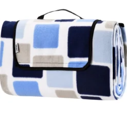 Detex Picknickdecke Quadrate/Blau 2x2m
