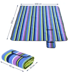 Detex Picknickdecke Streifen 2x2m
