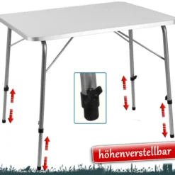 Deuba Alu Tisch klappbar + höhenverstellbar