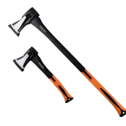 Deuba Axtset Spaltaxt: 88 x 19 x 9cm Beil: 37 x 14 x 8cm schwarz / silber / orange