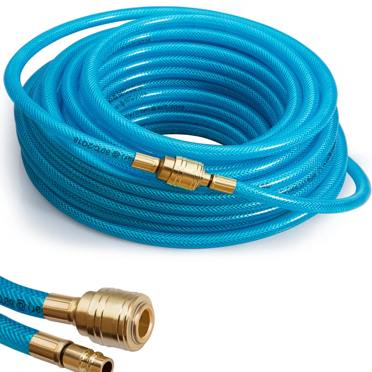 Deuba Druckluftschlauch 10m Schnellkupplung/Stecker