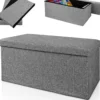 Deuba Faltbare Sitzbank/Sitzhocker MDF grau