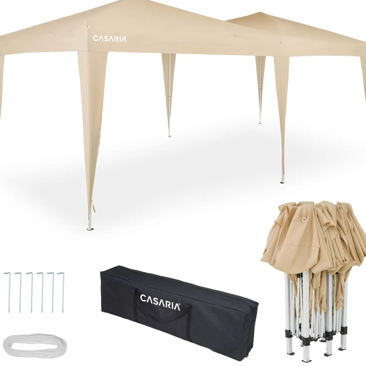 Deuba Faltpavillon Beige 3x6m