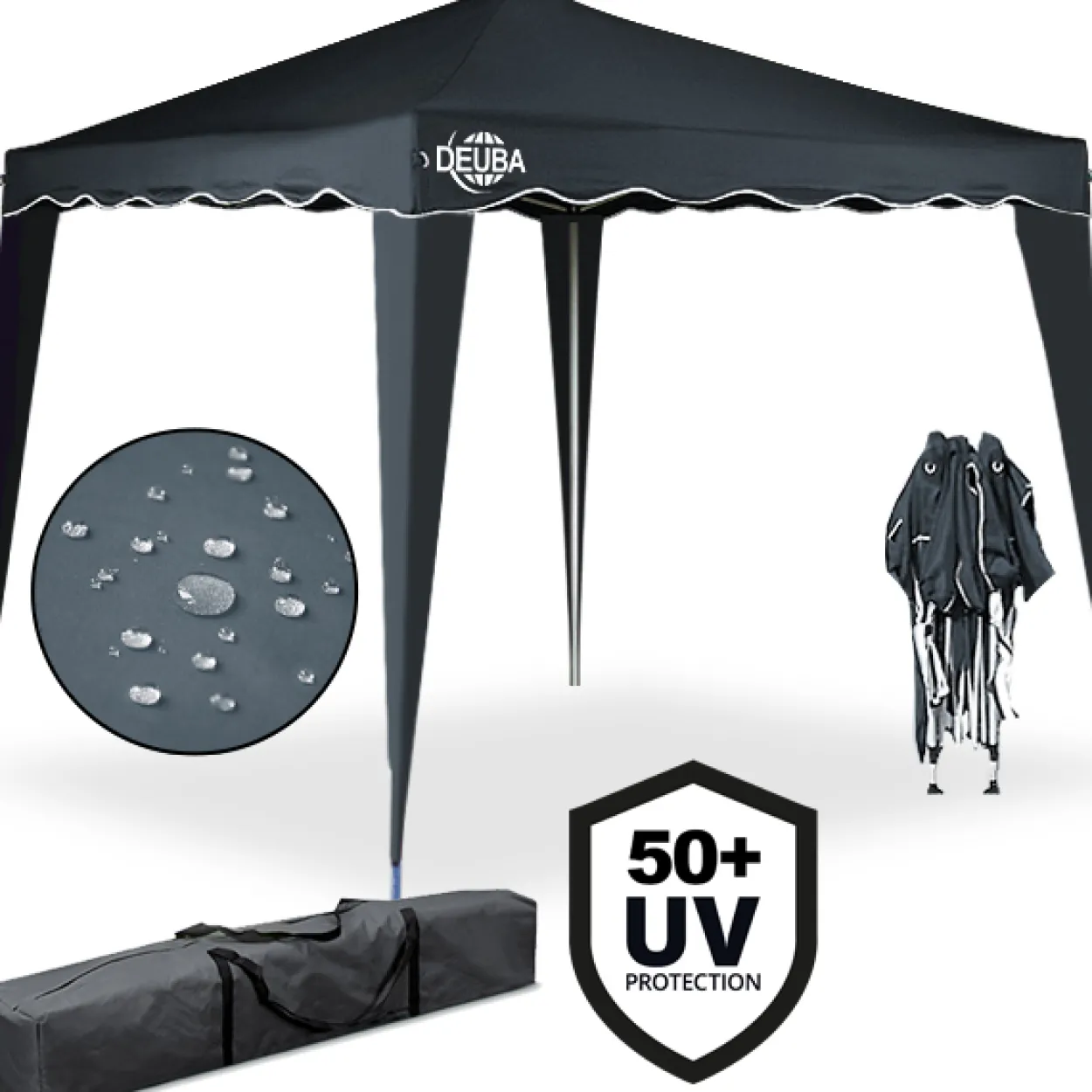 Deuba Faltpavillon Capri 3x3 m anthrazit